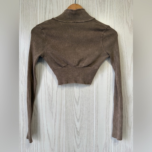 Fashion Nova Phoebe Washed Top Mocha SIZE M NWT - Picture 3 of 3